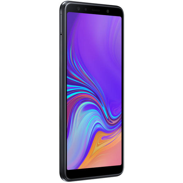 Smartphone Samsung Galaxy A7 (2018), Dual SIM, 6.0'' Super AMOLED Multitouch, Octa Core 2.2GHz + 1.6GHz, 4GB RAM, 64GB, Triple 24MP + 5MP + 8MP, 4G, Black