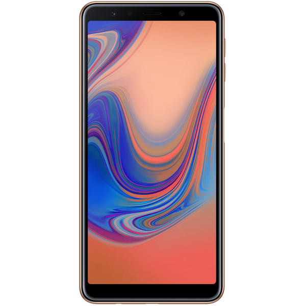 Smartphone Samsung Galaxy A7 (2018), Dual SIM, 6.0'' Super AMOLED Multitouch, Octa Core 2.2GHz + 1.6GHz, 4GB RAM, 64GB, Triple 24MP + 5MP + 8MP, 4G, Gold