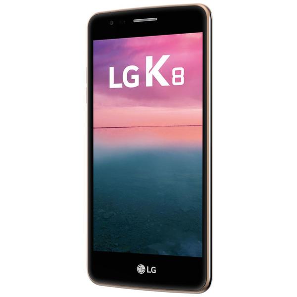 Smartphone LG K8 (2017), Single SIM, 5.0'' IPS LCD Multitouch, Quad Core 1.4GHz, 1.5GB RAM, 16GB, 13MP, 4G, Gold