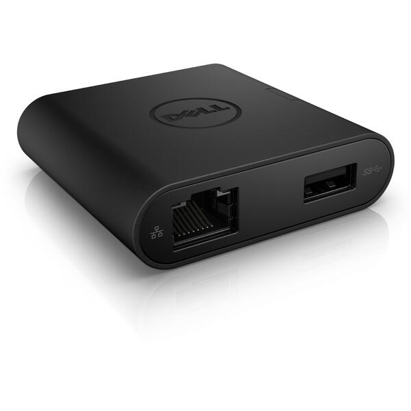 Adaptor Dell DA200 de la USB Type C la HDMI, VGA, Ethernet, USB 3.0