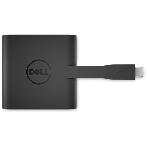 Adaptor Dell DA200 de la USB Type C la HDMI, VGA, Ethernet, USB 3.0