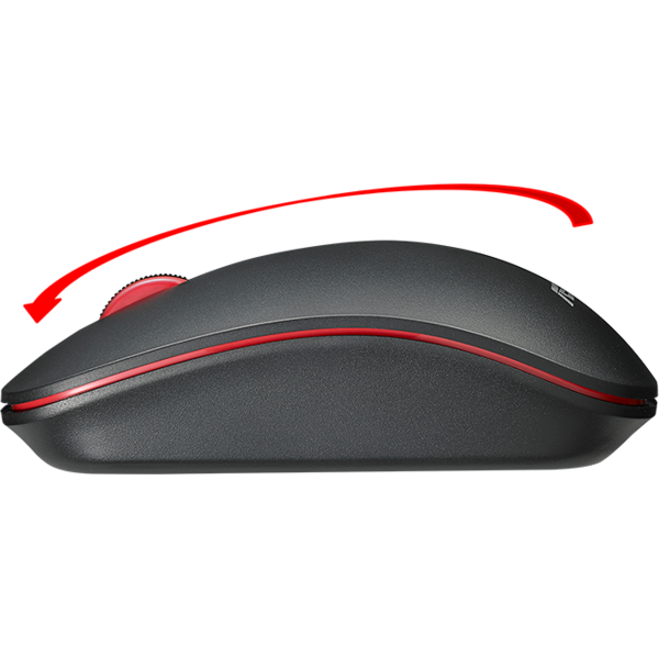 Mouse Asus wireless WT300, Negru/Rosu