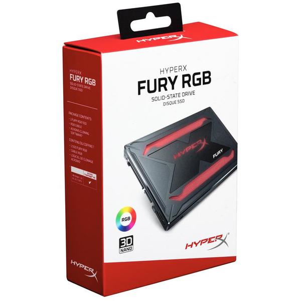 SSD Kingston HyperX FURY RGB 240GB SATA-III 2.5 inch, Iluminare RGB