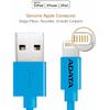 Cablu de date, Incarcator A-DATA USB Male la Lightning Male, MFi, 1 m, Blue