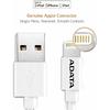 Cablu de date, Incarcator A-DATA USB Male la Lightning Male, MFi, 1 m, White