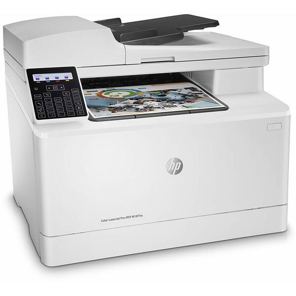 Multifunctionala HP LaserJet Pro MFP M181fw, Laser, Color, Format A4, Fax, Retea, Wi-Fi