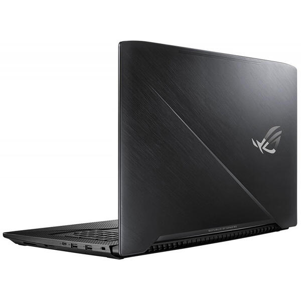 Laptop Asus Gaming 17.3'' ROG GL703GE, 17.3 inch FHD 120Hz, Intel Core i7-8750H, 8GB DDR4, 1TB 7200 RPM + 256GB SSD, GeForce GTX 1050 Ti 4GB, FreeDos, Black
