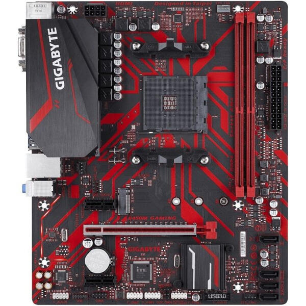 Placa de baza Gigabyte B450M GAMING, Socket AM4