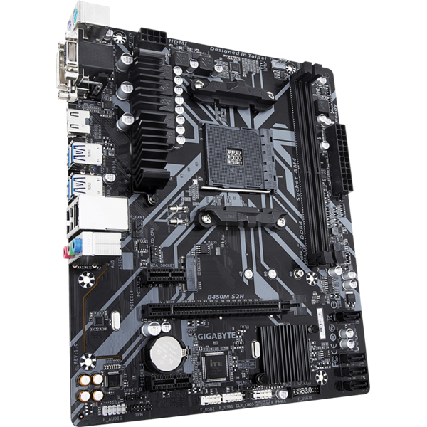 Placa de baza Gigabyte B450M S2H, Socket AM4