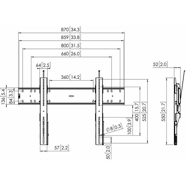 Suport TV Vogel PFW 6810 WALLMOUNT TILT, 75KG, VESA 800x400