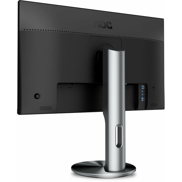 Monitor LED AOC I2490PXQU/BT 23.8 inch Full HD, 4ms, Boxe, Black