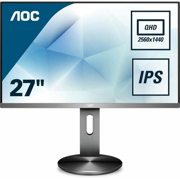 Monitor LED AOC Q2790PQU/BT 27 inch, 2K, 4ms, Boxe, Black-Silver