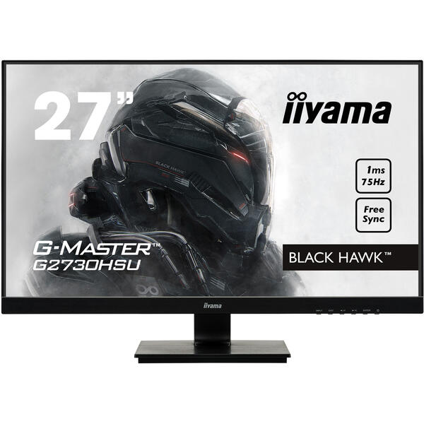 Monitor Gaming IIyama G-Master Black Hawk G2730HSU-B1 27inch Full HD, 1ms FreeSync, Boxe, Negru