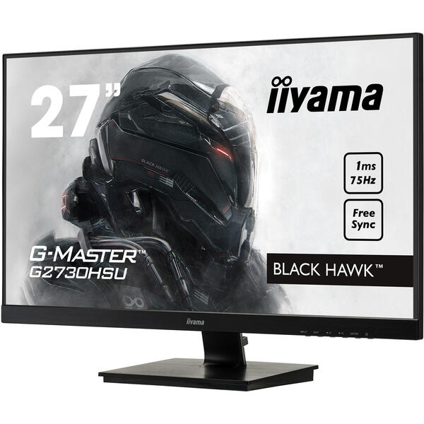 Monitor Gaming IIyama G-Master Black Hawk G2730HSU-B1 27inch Full HD, 1ms FreeSync, Boxe, Negru