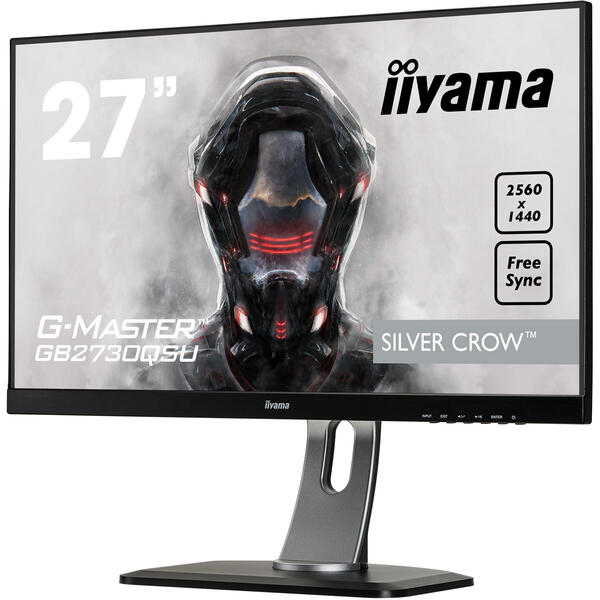 Monitor Gaming IIyama G-Master Silver Crow GB2730QSU-B1 27 inch QHD 1ms, 75Hz, Boxe, Negru