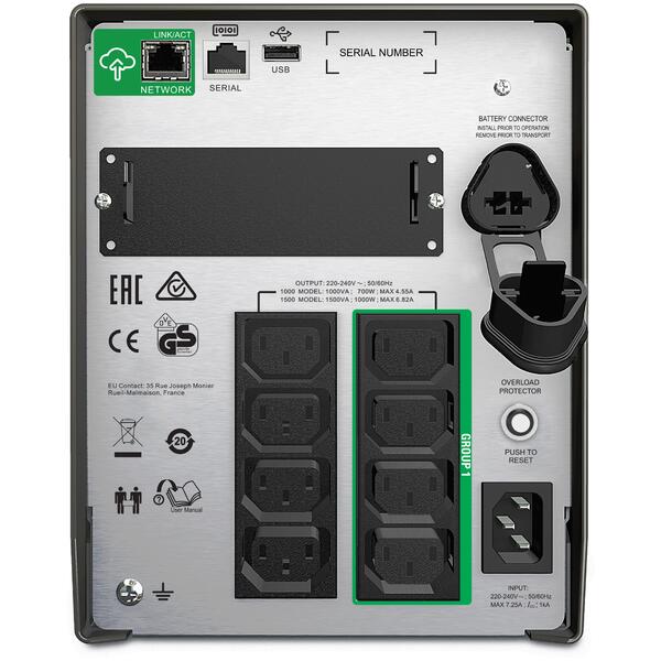 UPS APC Smart-UPS 1000VA LCD 230V Line Interactive, Smart Connect