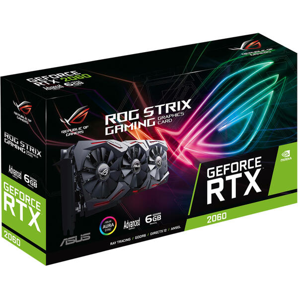 Placa video Asus GeForce RTX 2060 STRIX GAMING A6G 6GB GDDR6 192-bit