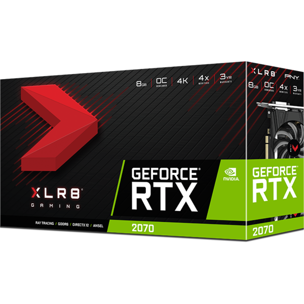 Placa video PNY GeForce RTX 2070 XLR8 OC Gaming 8GB GDDR6 256-bit