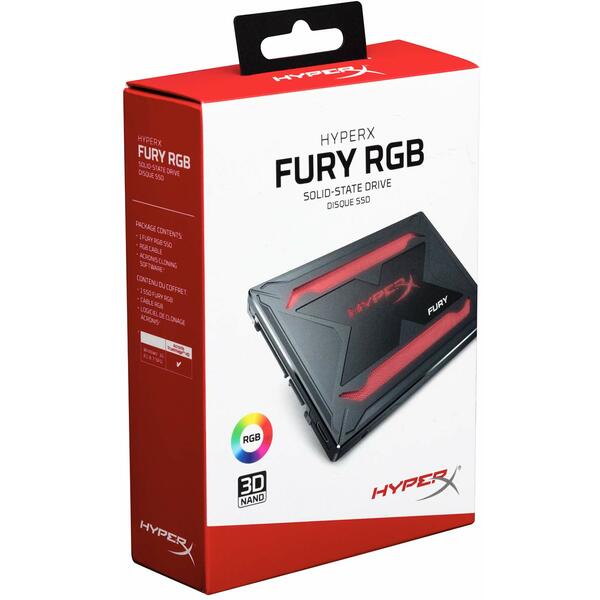 SSD Kingston HyperX FURY RGB 240GB SATA-III 2.5 inch Upgrade Bundle Kit