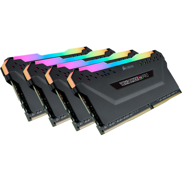 Memorie Corsair Vengeance RGB PRO, 32GB, DDR4, 3200MHz, CL14, 1.35V, Kit Quad Channel