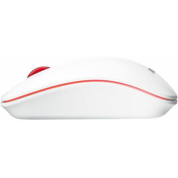 Mouse Asus wireless WT300, Alb/Rosu