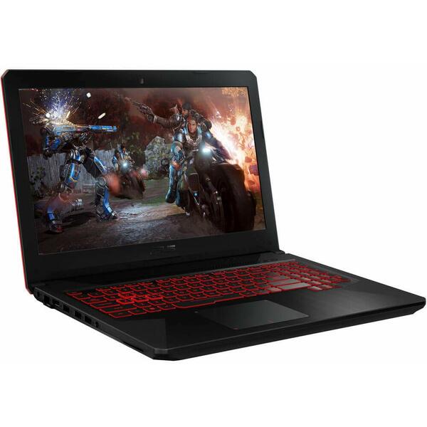 Laptop Asus Gaming TUF FX504GD-E4083, 15.6 inch Full HD, Intel Core i5-8300H, 8GB DDR4, 1TB HDD, GeForce GTX 1050 4GB, FreeDos, Black