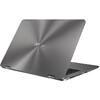 Laptop 2 in 1 Asus ZenBook Flip 14 UX461FA, 14 inch Full HD Touch, Procesor Intel Core i7-8265U, 8GB, 512GB SSD, Intel UHD 620, Win 10 Pro, Slate Gray