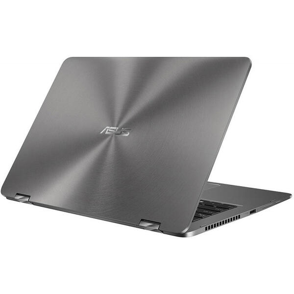 Laptop 2 in 1 Asus ZenBook Flip 14 UX461FA, 14 inch Full HD Touch, Procesor Intel Core i7-8265U, 8GB, 512GB SSD, Intel UHD 620, Win 10 Pro, Slate Gray