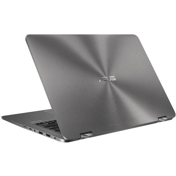 Laptop 2 in 1 Asus ZenBook Flip 14 UX461FN, 14 inch Full HD Touch, Intel Core i7-8565U, 8GB, 512GB SSD, GeForce MX150 2GB, Win 10 Pro, Slate Gray