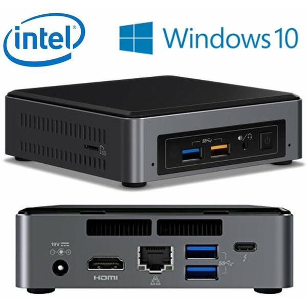 Mini PC Intel NUC7i7BNKQ, i7-7567U, 16GB DDR4, 512GB NVMe SSD, Windows 10 Home, BOX