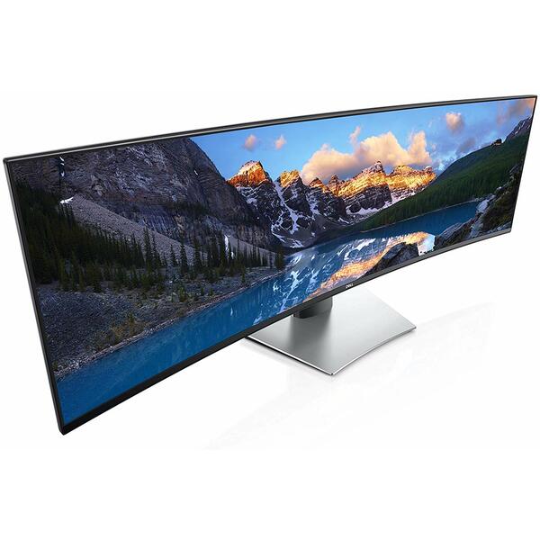 Monitor LED Dell Ultra Sharp, U4919DW, 49 inch IPS, 5ms, Dual QHD, Curbat, Negru