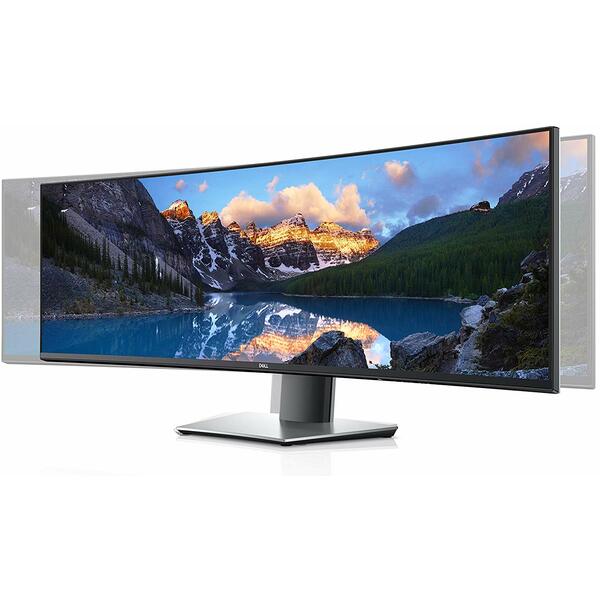 Monitor LED Dell Ultra Sharp, U4919DW, 49 inch IPS, 5ms, Dual QHD, Curbat, Negru