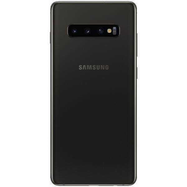 Smartphone Samsung Galaxy S10+ Dual SIM LTE, 6.4 inch, Octa Core, 8GB RAM, 512GB Cvintuplu-Camera, Ceramic Black