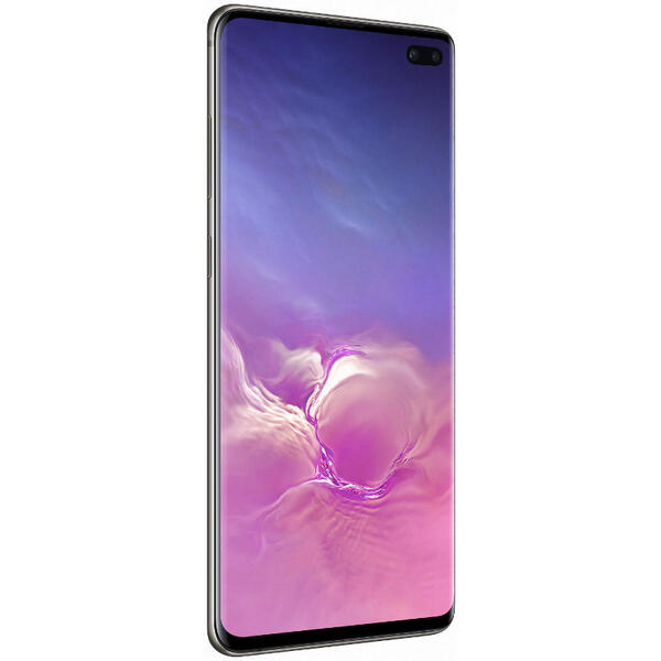 Smartphone Samsung Galaxy S10+ Dual SIM LTE, 6.4 inch, Octa Core, 8GB RAM, 512GB Cvintuplu-Camera, Ceramic Black