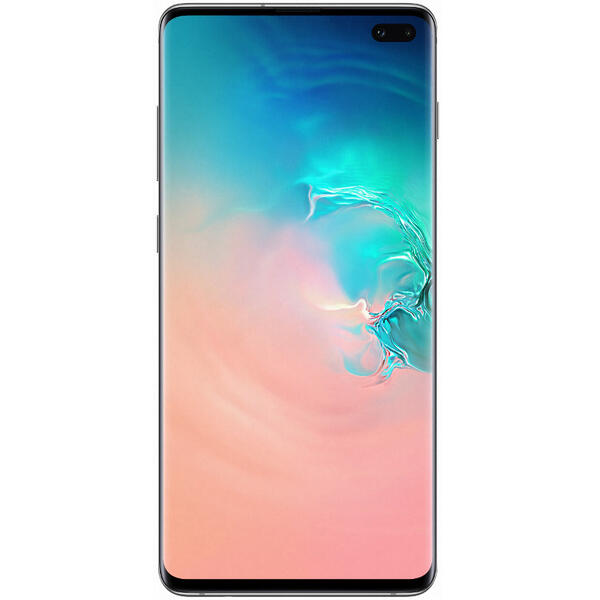 Smartphone Samsung Galaxy S10+ Dual SIM LTE, 6.4 inch, Octa Core, 8GB RAM, 128GB Cvintuplu-Camera, Prism White