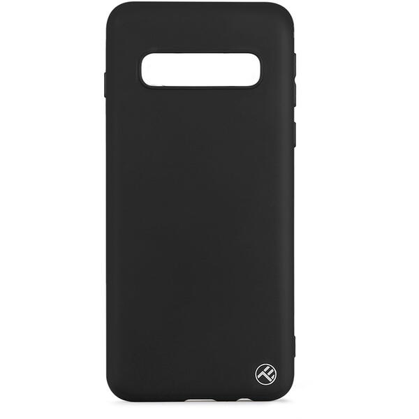 Capac protectie spate Tellur din Silicon mat pentru Samsung Galaxy S10, Negru