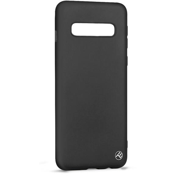 Capac protectie spate Tellur din Silicon mat pentru Samsung Galaxy S10, Negru