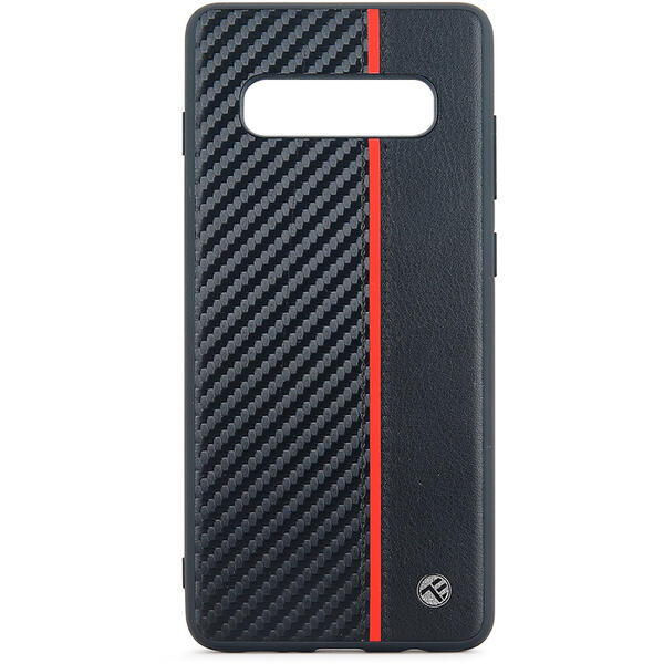 Capac protectie spate Tellur Carbon pentru Samsung Galaxy S10, Negru