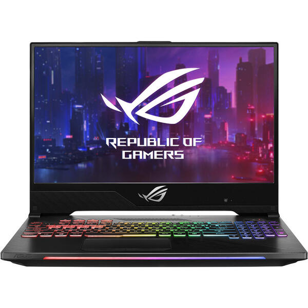 Laptop Gaming Asus ROG GL504GW, FHD 144Hz, Intel Core i7-8750H, 8GB DDR4, 1TB SSHD + 256GB SSD, GeForce RTX 2070 8GB, FreeDos, Gun Metal