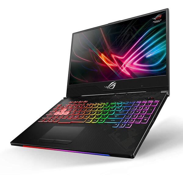 Laptop Gaming Asus ROG GL504GW, FHD 144Hz, Intel Core i7-8750H, 8GB DDR4, 1TB SSHD + 256GB SSD, GeForce RTX 2070 8GB, FreeDos, Gun Metal