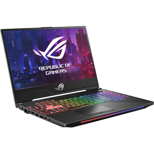 Laptop Gaming Asus ROG GL504GV, 15.6 inch FHD 144Hz, Intel Core i7-8750H, 16GB DDR4, 1TB SSHD + 256GB SSD, GeForce RTX 2060 6GB, Gun Metal