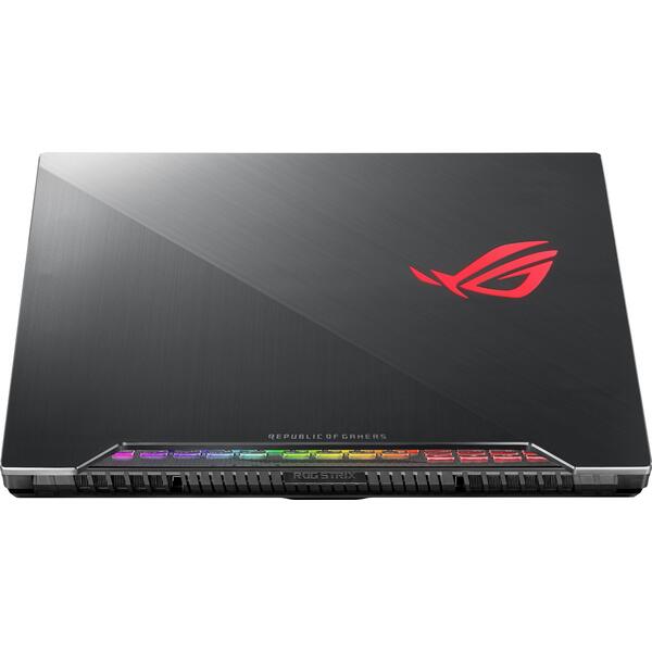 Laptop Gaming Asus ROG GL504GW, FHD 144Hz, Intel Core i7-8750H, 8GB DDR4, 1TB SSHD + 256GB SSD, GeForce RTX 2070 8GB, FreeDos, Gun Metal