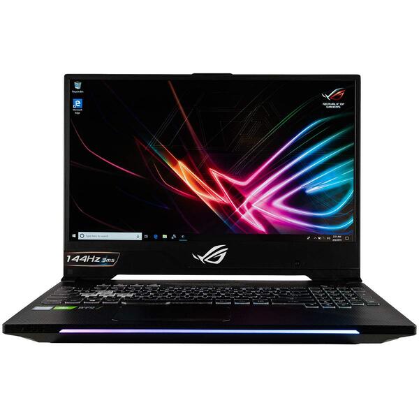 Laptop Gaming Asus ROG GL504GV, 15.6 inch FHD 144Hz, Intel Core i7-8750H, 16GB DDR4, 1TB SSHD + 256GB SSD, GeForce RTX 2060 6GB, Gun Metal