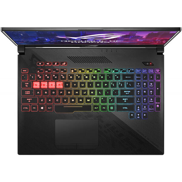 Laptop Gaming Asus ROG GL504GV, 15.6 inch FHD 144Hz, Intel Core i7-8750H, 16GB DDR4, 1TB SSHD + 256GB SSD, GeForce RTX 2060 6GB, Gun Metal