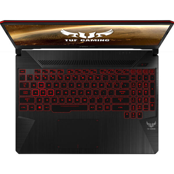 Laptop Gaming Asus TUF Gaming FX505GM, 15.6 inch Full HD, Intel Core i5-8300H, 8GB DDR4, 1TB SSHD + 128GB SSD, GeForce GTX 1060 6GB, Black