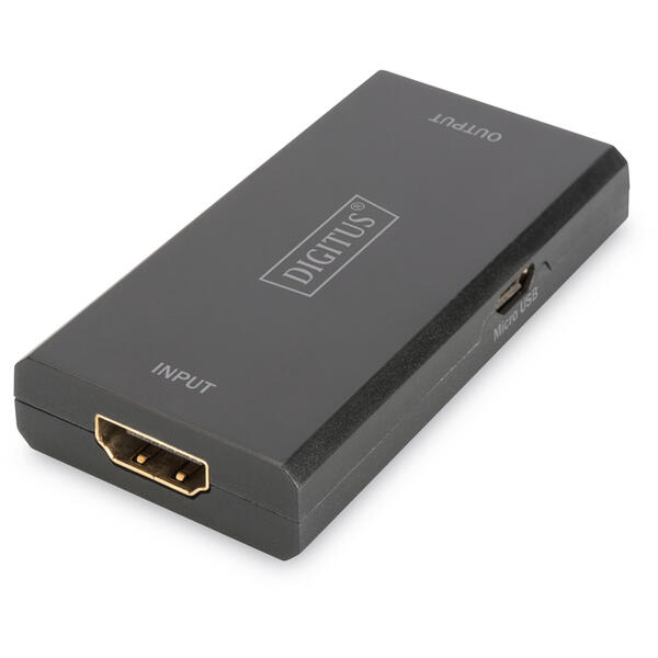 Spliter video Digitus Repeater HDMI pana la 30m, 4K 60Hz UHD 3D, HDCP