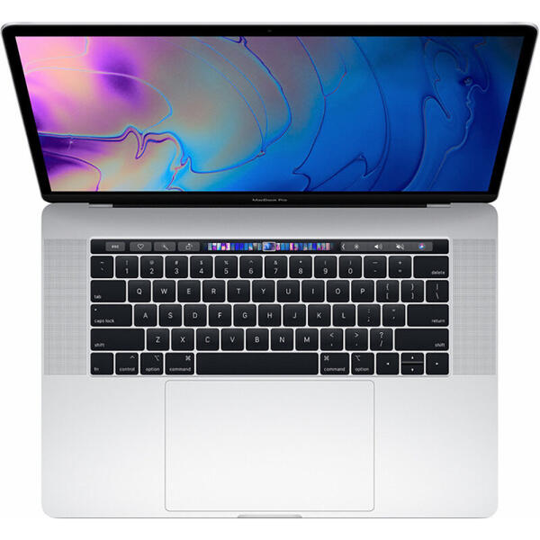 Laptop Apple New MacBook Pro 15 Retina with Touch Bar, Coffee Lake 6-core i7 2.6GHz, 16GB DDR4, 256GB SSD, Radeon Pro 555X 4GB, Mac OS Mojave, Silver
