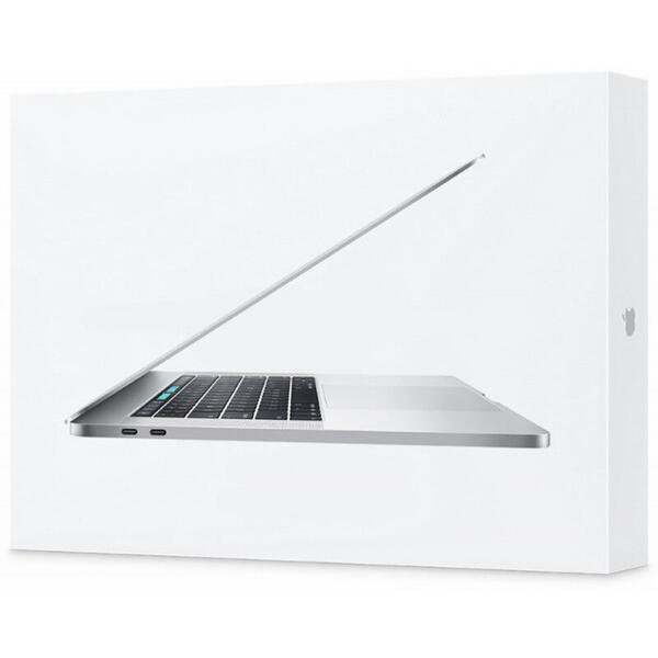 Laptop Apple New MacBook Pro 15 Retina with Touch Bar, Coffee Lake 6-core i7 2.2GHz, 32GB DDR4, 256GB SSD, Radeon Pro 555X 4GB, Mac OS Mojave, Silver