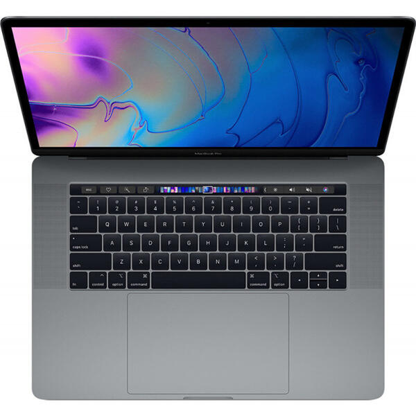 Laptop Apple New MacBook Pro 15 Retina with Touch Bar, i9 2.3GHz, 16GB DDR4, 512GB SSD, Radeon Pro 560X 4GB, Mac OS Mojave, Space Grey