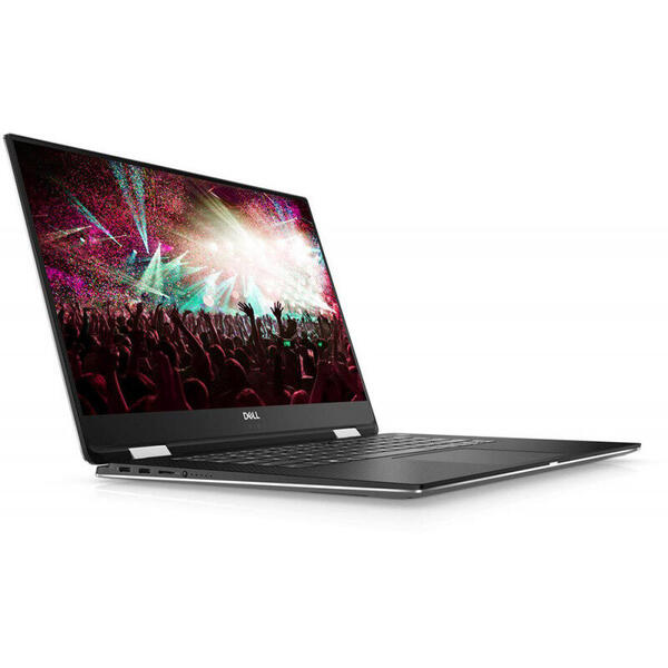 Laptop 2 in 1 Dell XPS 15 (9575), 15.6 inch UHD IPS Touch InfinityEdge, Intel Core i7-8705G, 16GB DDR4, 512GB SSD, Radeon RX Vega M GL 4GB HMB2, Win 10 Pro, Silver